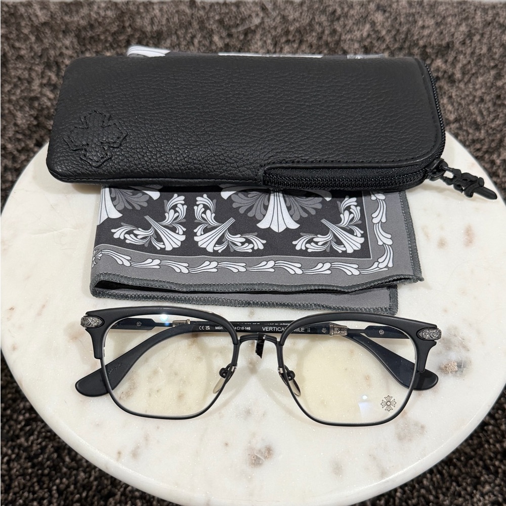 Chrome Hearts Vertical Smile II Black/Silver Glasses